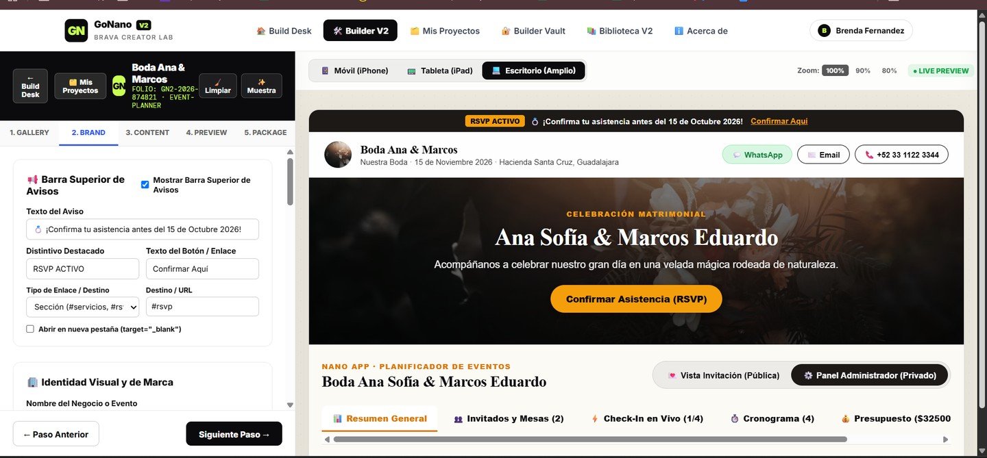 GoNano Builder desktop