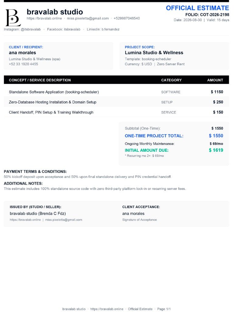 GoNano Seller Branded Quote Document
